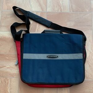 Sideout Men's Vintage Casual Navy Blue Canvas Messenger Bag